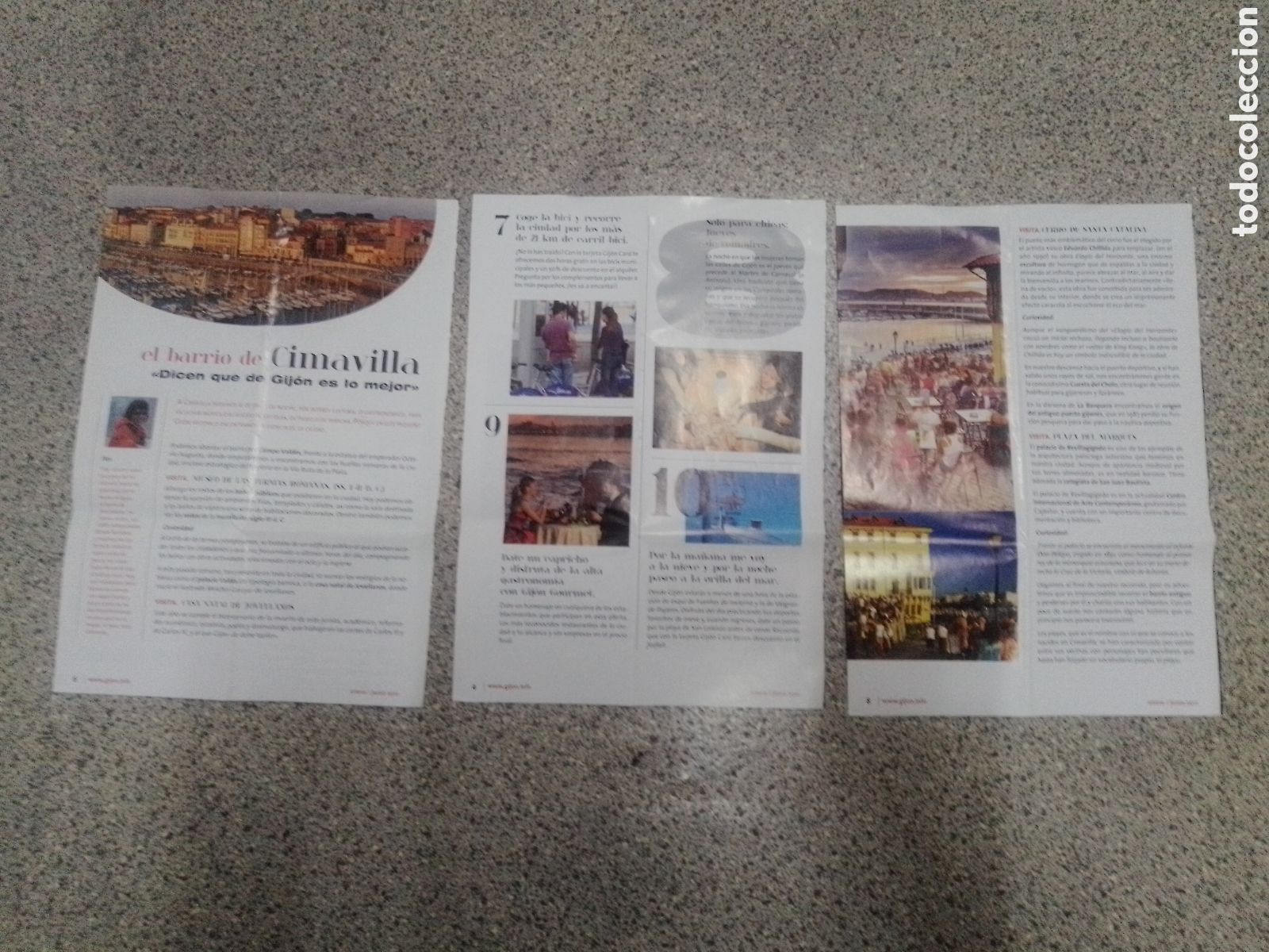 Tourismusbrosch&uuml;ren: folleto el barrio de Cimavilla Gijon