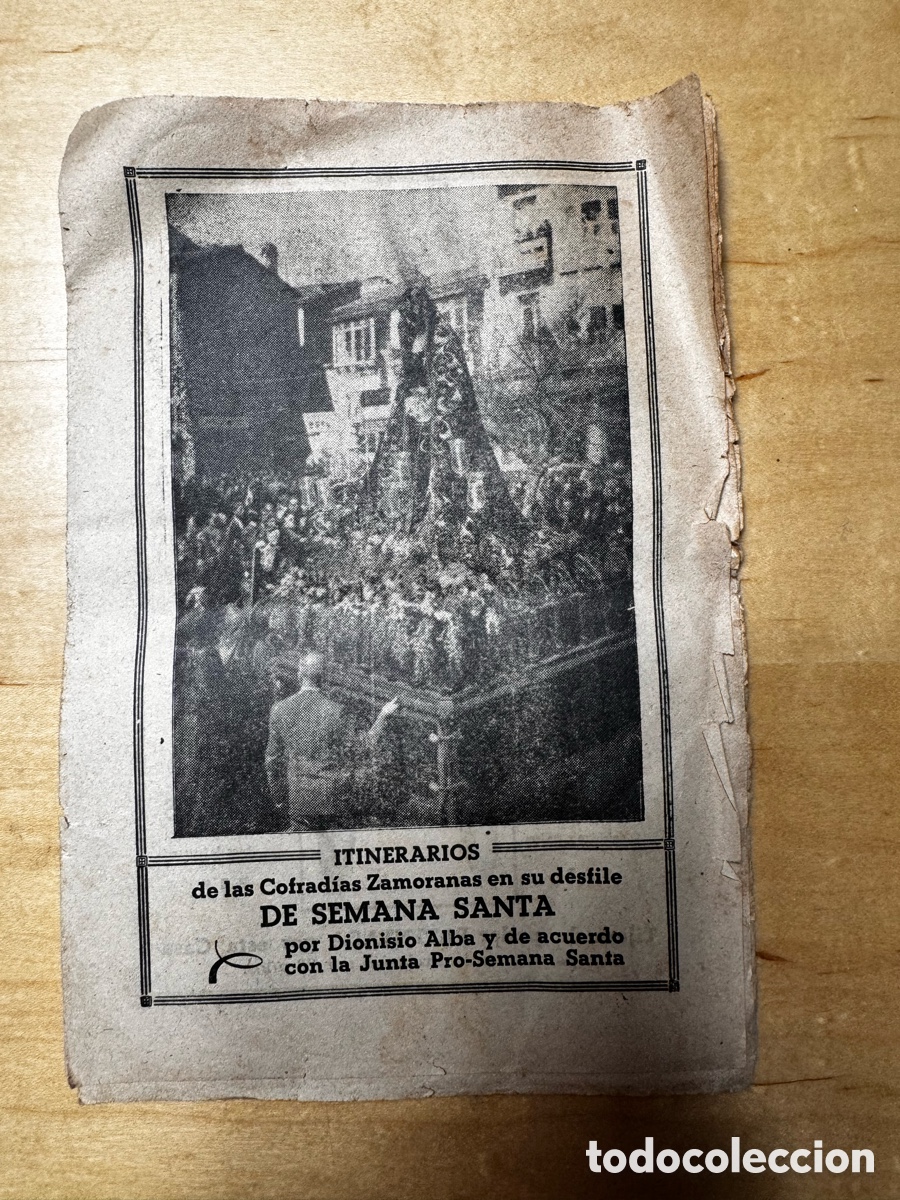 Folhetos de turismo: Itinerario antiguo Semana Santa Zamora