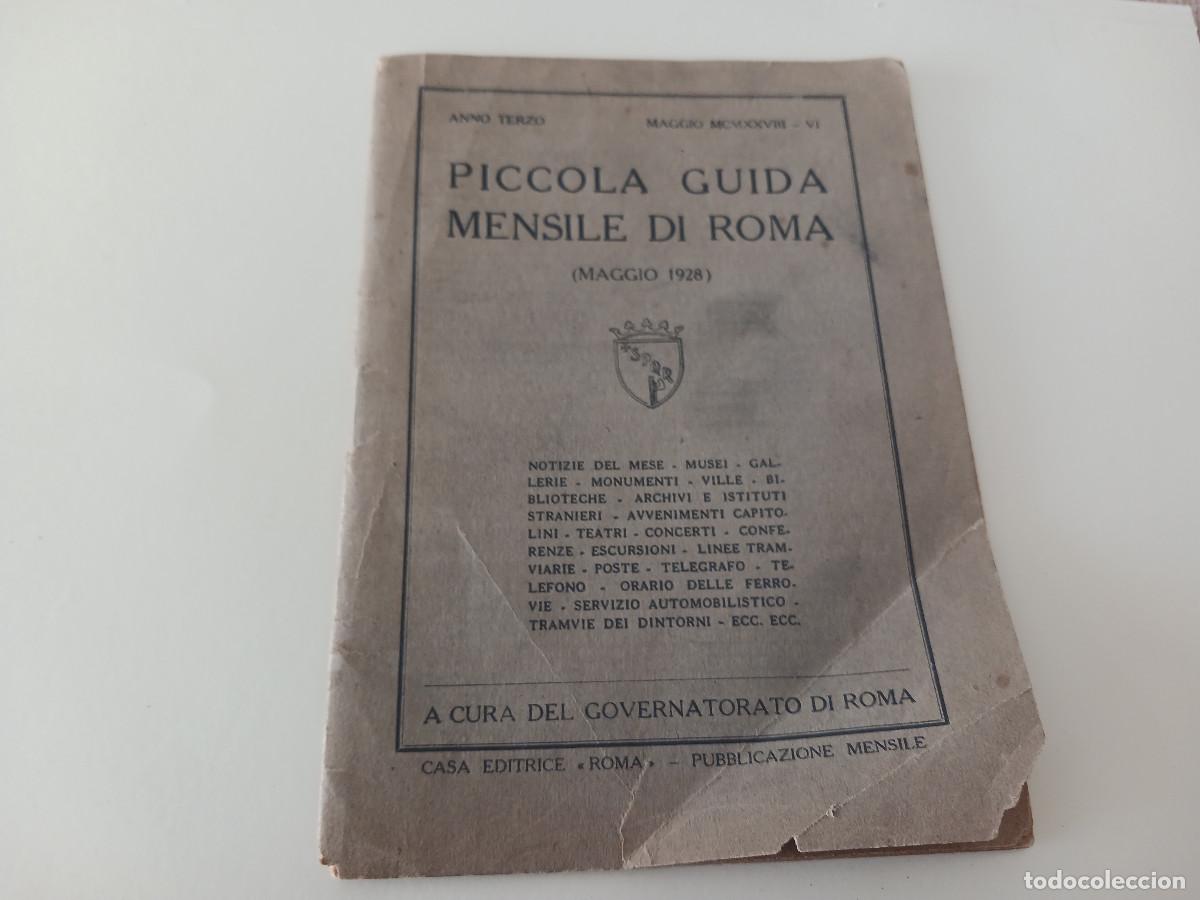Travel Brochures: antigua guia de roma en italiano, a&ntilde;o 1928