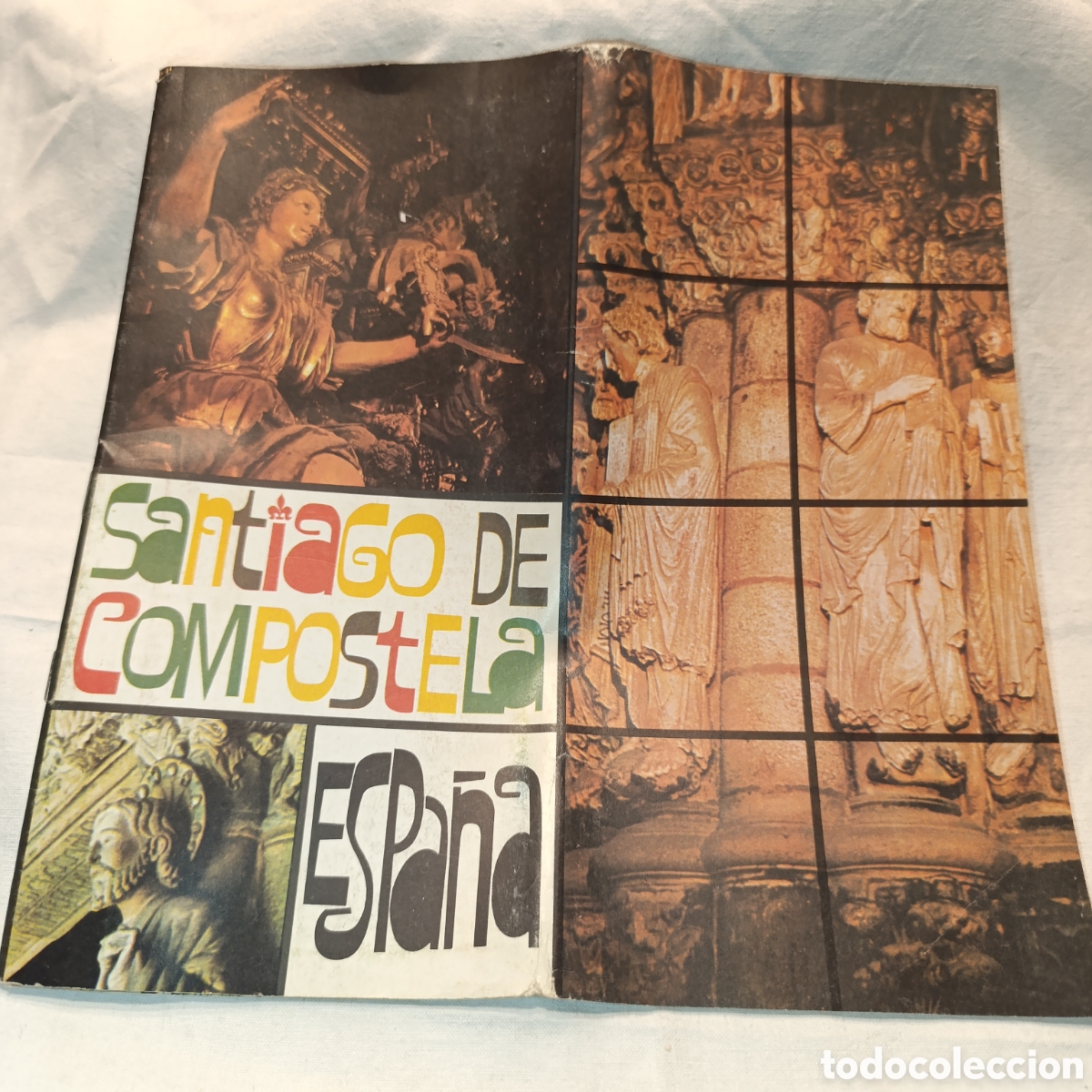 Tourismusbrosch&uuml;ren: SANTIAGO DE COMPOSTELA,ANTIGUO FOLLETO CON CALLEJERO Y MAS DE 33 IMAGENES
