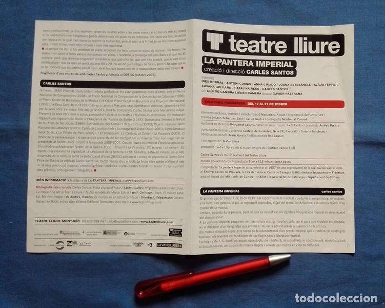 Folhetos de turismo: folleto Teatre Lliure