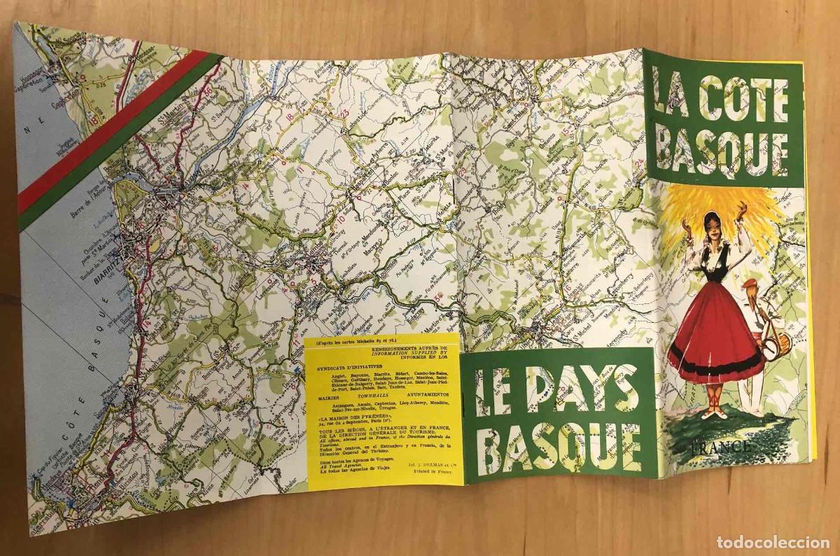 Folhetos de turismo: FOLLETO TURISMO LA COTE BASQUE LE PAYS BASQUE. TEXTOS EN FRANCES, INGLES Y CASTELLANO. C.1960
