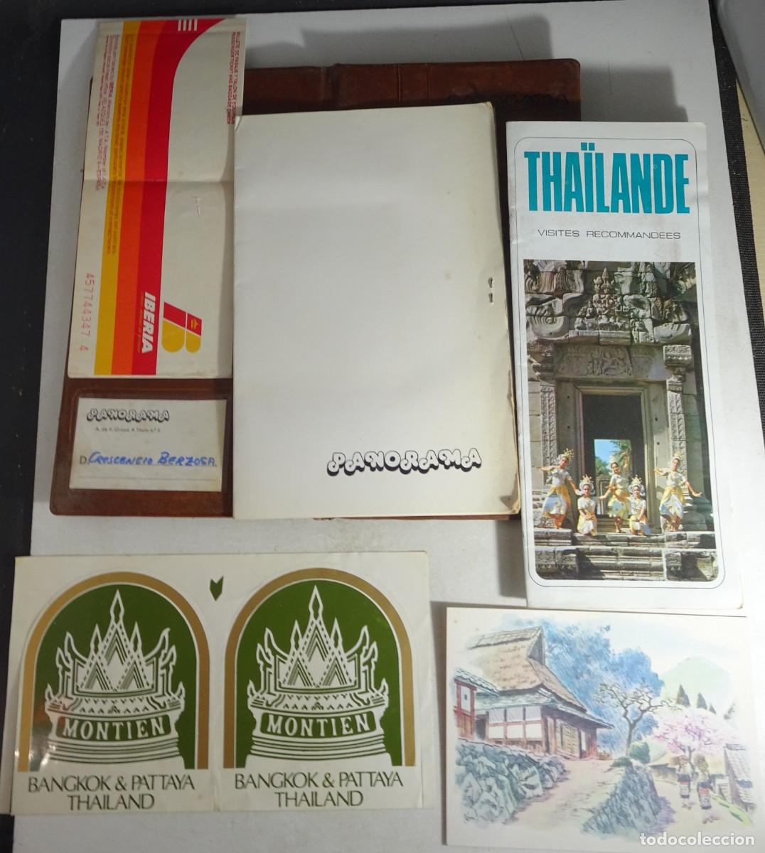 Brochures de tourisme: LOTE DE DOCUMENTOS, VIAJE A TAILANDIA, BILLETE AVI&Oacute;N, PEGATINAS , INFO TURISMO, 1983, VER FOTOS