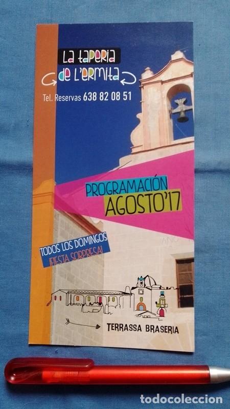 Tourismusbrosch&uuml;ren: folleto programaci&oacute; agost 2017 La taper&iacute;a de la ermita Vinar&ograve;s