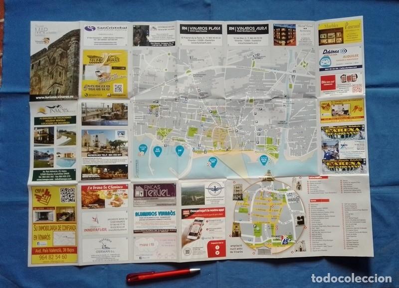 Tourismusbrosch&uuml;ren: folleto mapa turistico Vinar&ograve;s Castell&oacute;n