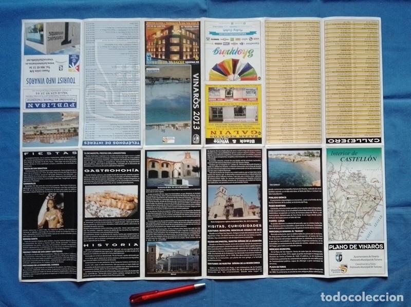 Tourismusbrosch&uuml;ren: folleto mapa turistico 2013 Vinar&ograve;s Castell&oacute;n