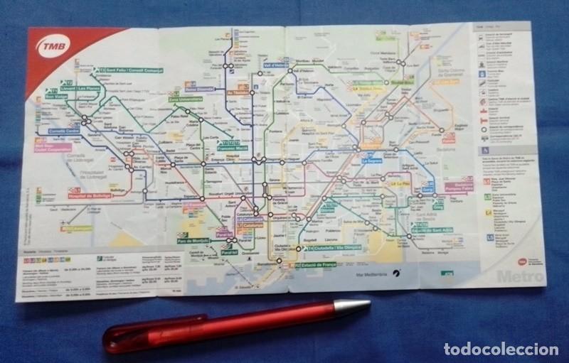 Travel Brochures: Folleto guia metro Barcelona Julio 2012