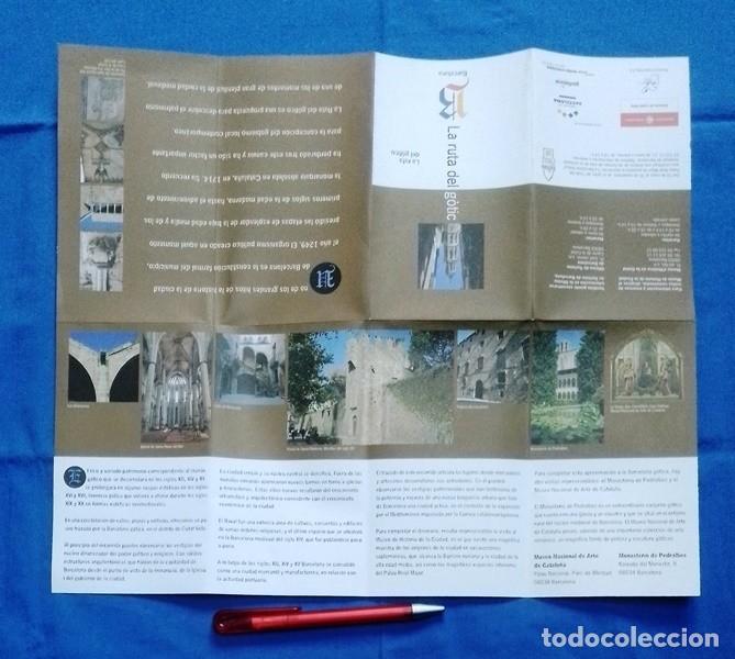 Folletos de turismo: Folleto mapa La ruta del g&oacute;tico Barcelona