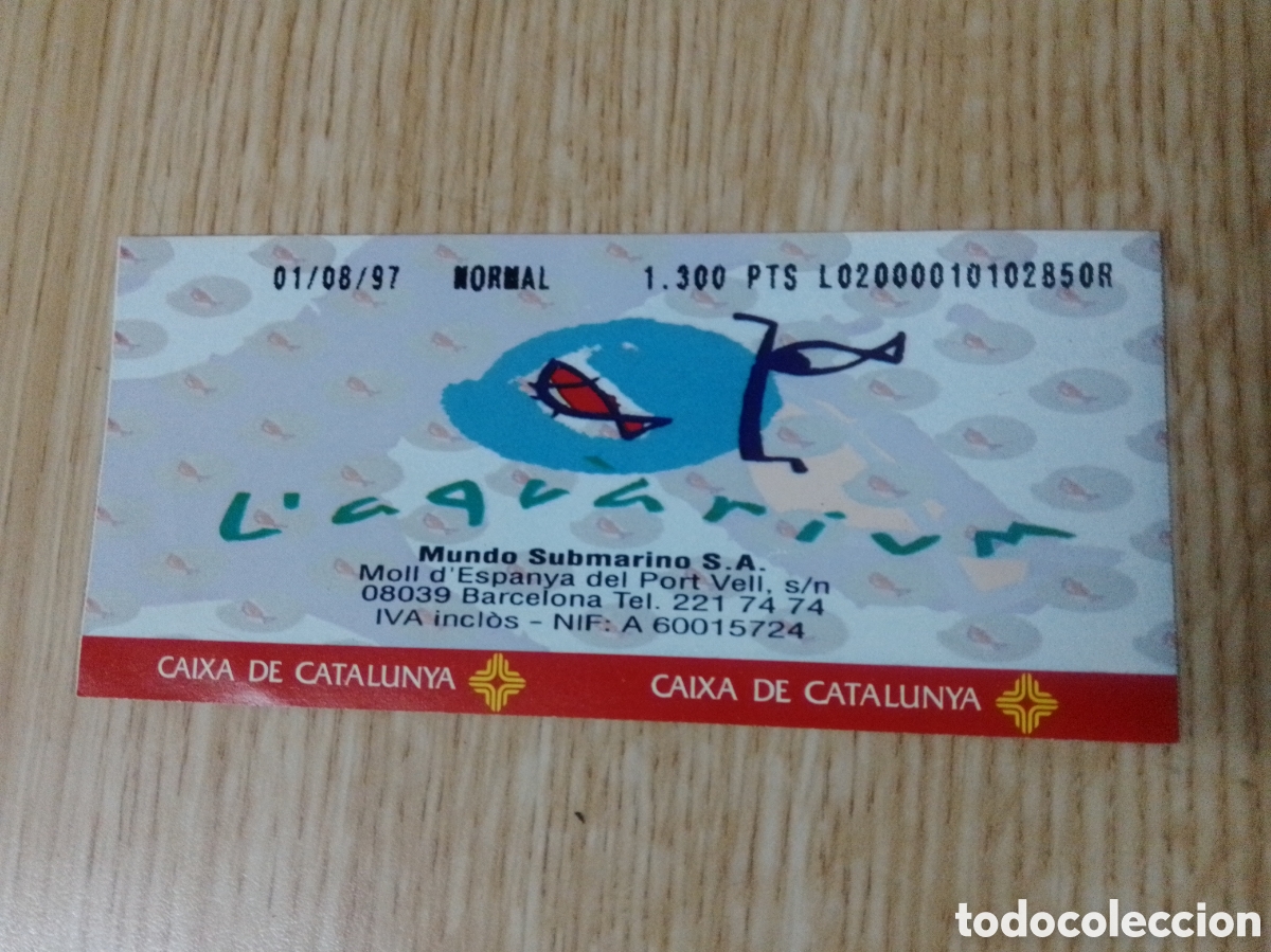 Folletos de turismo: Entrada L&acute;Aqu&agrave;rium de Barcelona 1997