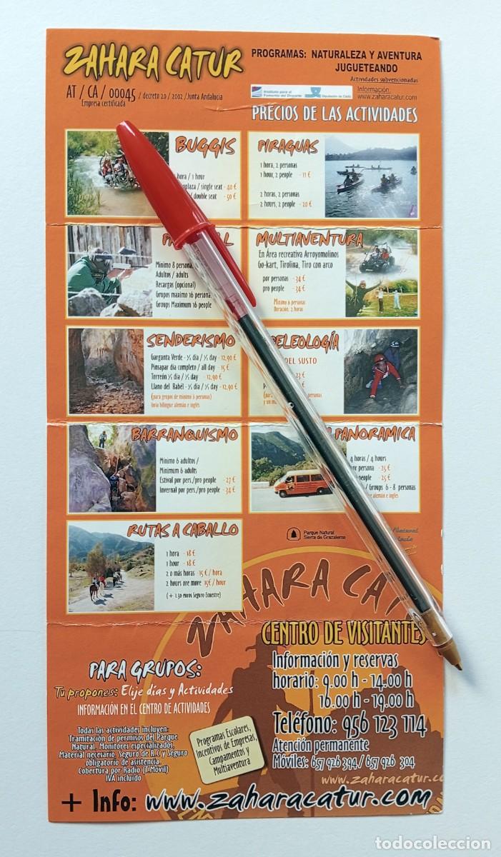 Folletos de turismo: FOLLETO PUBLICITARIO ZAHARA CATUR CENTRO DE ACTIVIDADES NATURALEZA Y AVENTURA