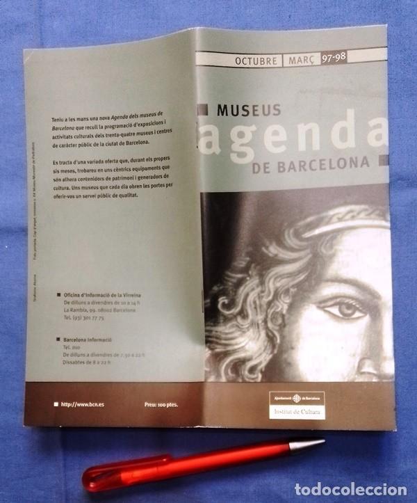 Folletos de turismo: Librito agenda Museus de Barcelona 1997-1998