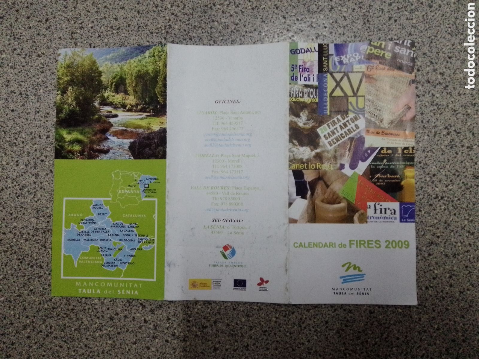 Tourismusbrosch&uuml;ren: Folleto calendari de fires 2009 Mancomunitat Taula del S&eacute;nia Tarragona