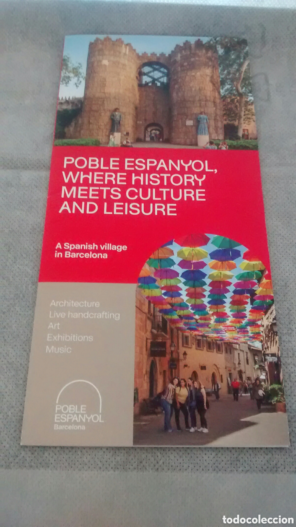 Folletos de turismo: FOLLETO POBLE ESPANYOL EN ESPA&Ntilde;OL, INGLES, FRANCES, ITALIANO,