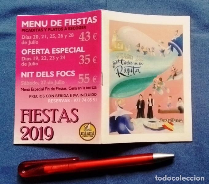 Folletos de turismo: Folleto programa fiestas de Sant Carles de La R&aacute;pita 2019 Tarragona