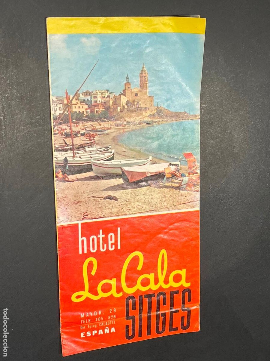 Travel Brochures: ANTIGUO TRIPTICO - HOTEL LA CALA - SITGES - 1963