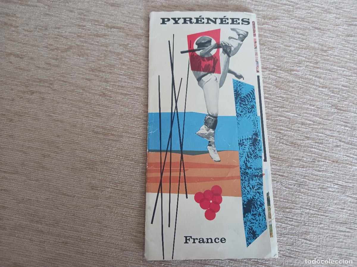 Travel Brochures: antiguo desplegable en frances, amplia informacion pyrenees, de la mediterranee a l`atlantique