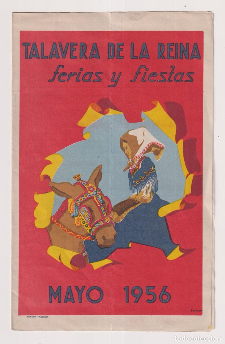 Brochures de tourisme: D&iacute;ptico, Talavera de la Reina, ferias y fiestas. Mayo 1956 programa de mano.