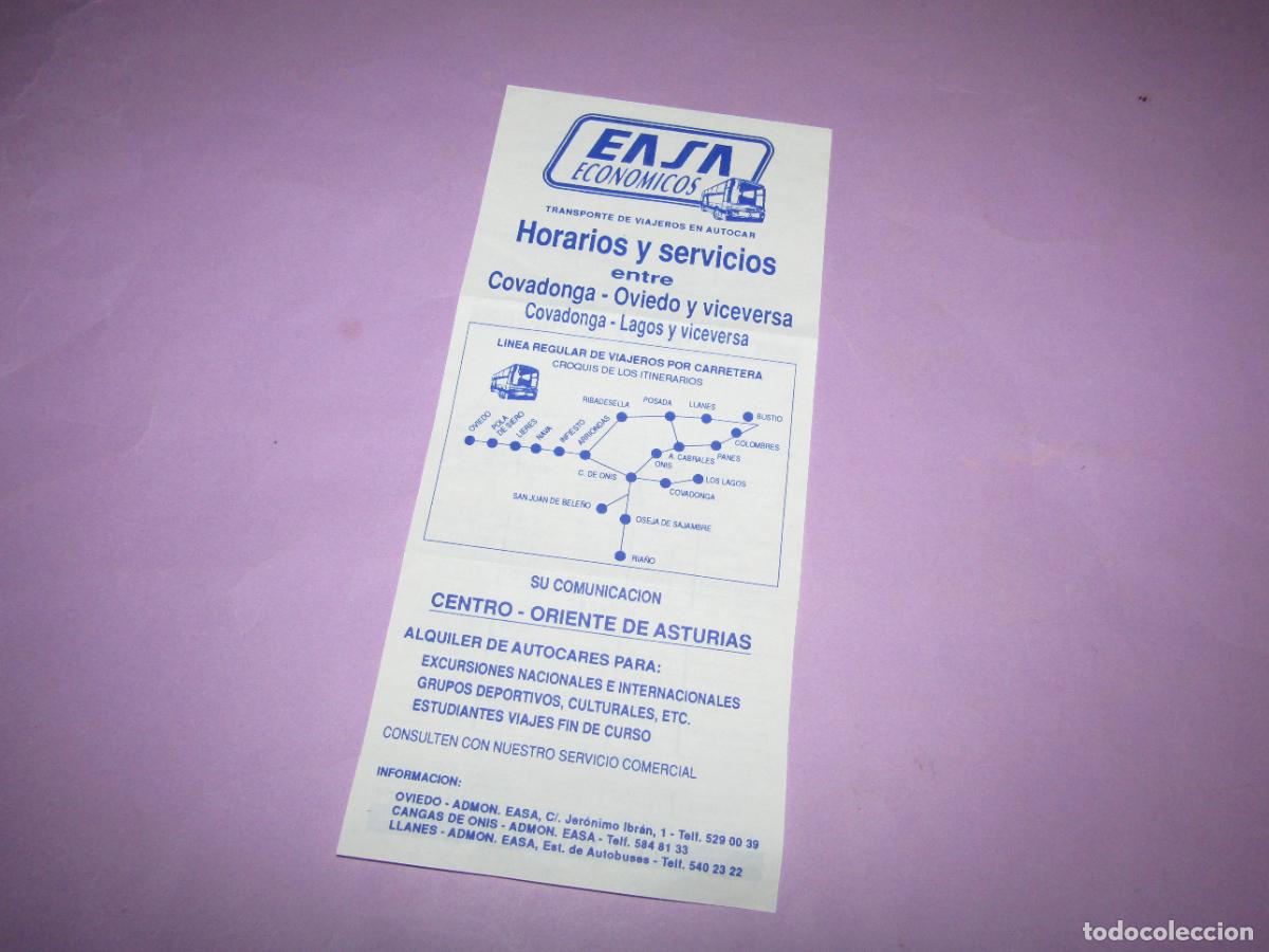 Brochures de tourisme: HORARIOS Y SERVICIOS del Transporte de Viajeros en Autocar Covadonga - Oviedo de EASA ECON&Oacute;MICOS