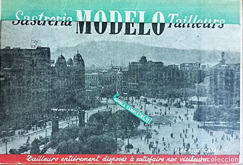 Brochures de tourisme: 0054 -SASTRER&Iacute;A MODELO -ANTIGUA GUIA TURISTICA DE RAMBLA CANALETAS,11 BCN-DESPLEGABLE-PLANO INTERIOR
