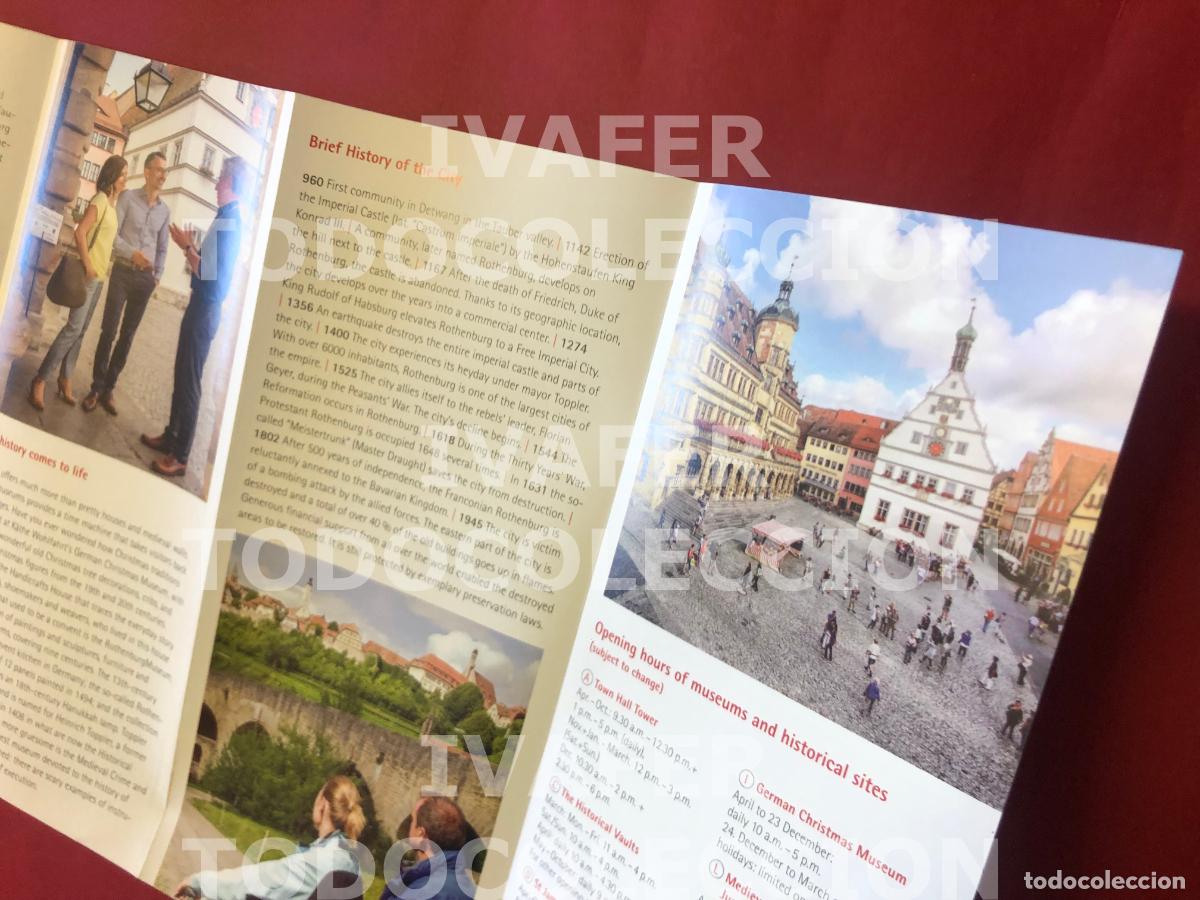 Folletos de turismo: MAPA Y FOLLETO TURISTICO GUIA DE LA CIUDAD DE ROTHENBURG OB DER TAUBER, ALEMANIA