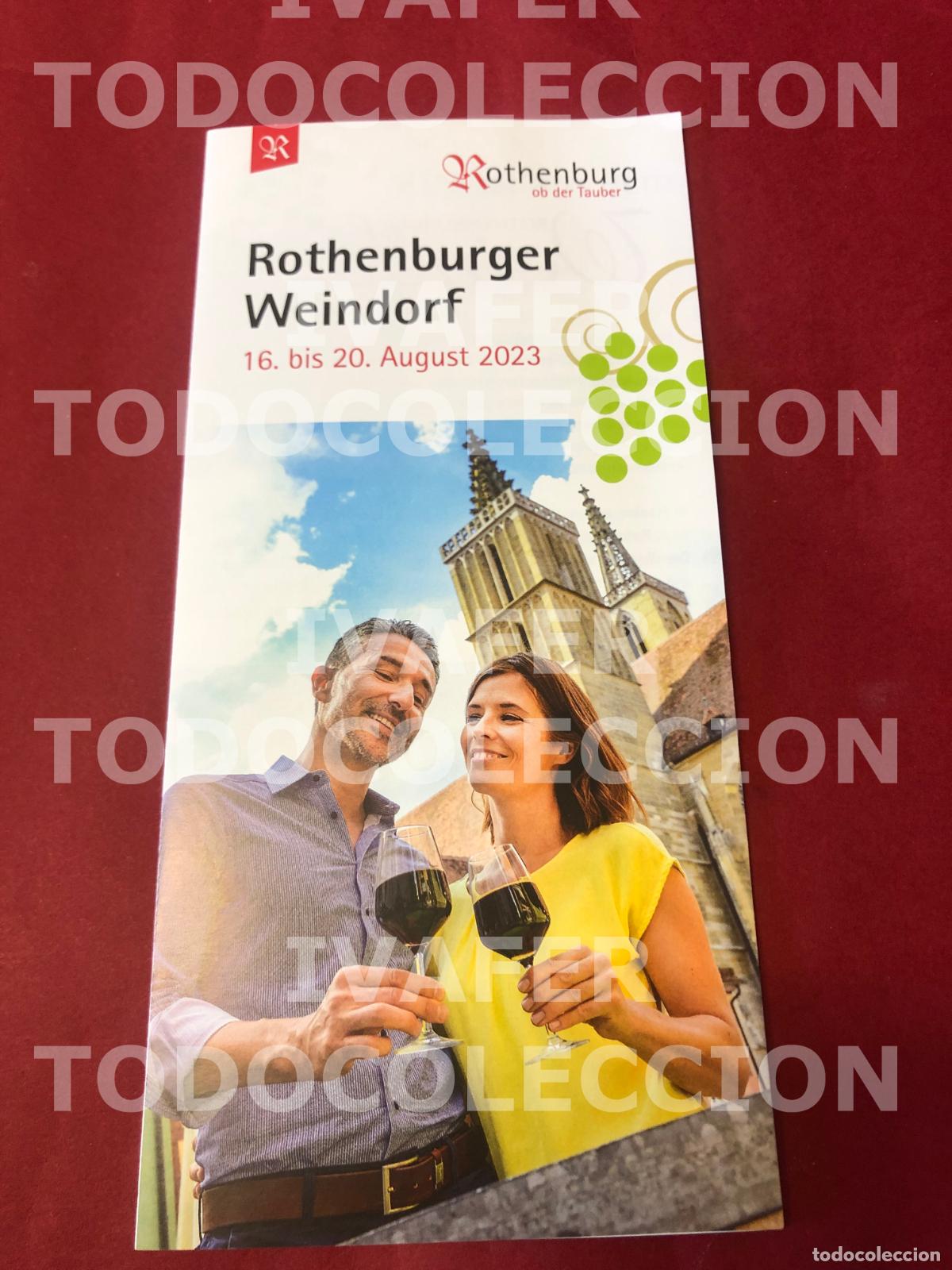 Folletos de turismo: FOLLETO TURISTICO DE ROTHENBURG OB DER TAUBER, PUEBLO DEL VINO, ALEMANIA, CON MAPA