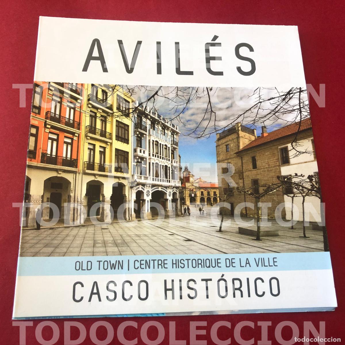Tourismusbrosch&uuml;ren: FOLLETO TURISTICO AVILES, ASTURIAS, CASCO HISTORICO, EN ESPA&Ntilde;OL, INGLES Y FRANCES