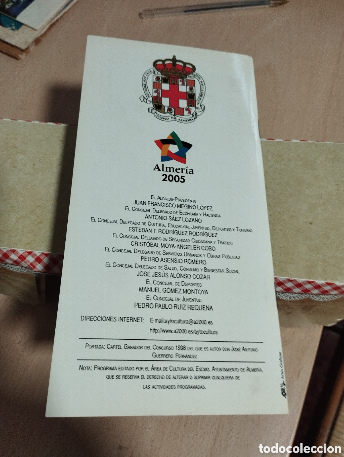 Folletos de turismo: ALMER&Iacute;A PROGRAMA OFICIAL DE FERIA 1998 - Foto 2