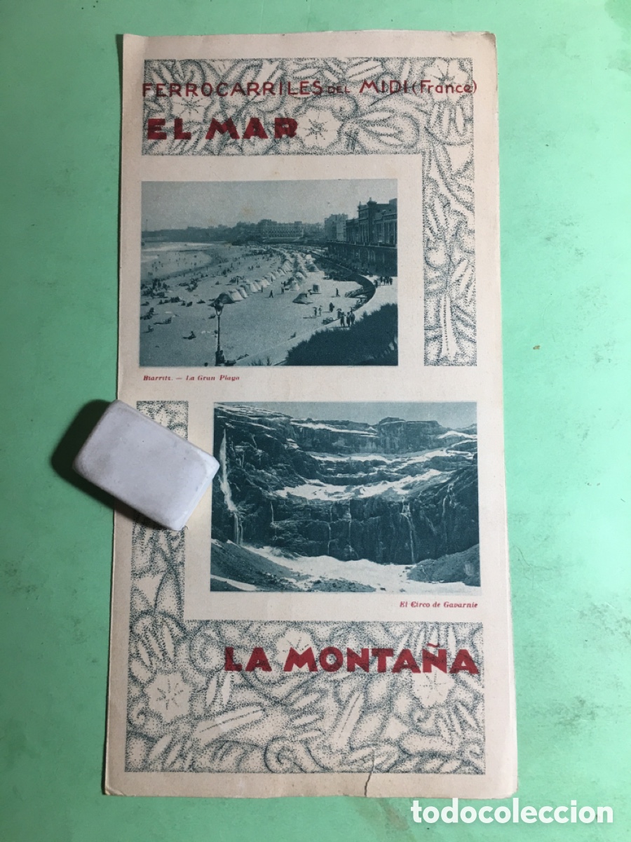 Folhetos de turismo: ANTIGUO FOLLETO FERROCARRILES DEL MIDI (FRANCE FRANCIA) texto en castellano