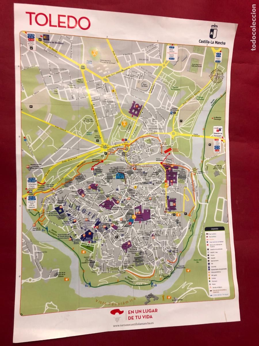 Folletos de turismo: MAPA TURISTICO MONUMENTAL DE TOLEDO, CON DESCRIPCION DE LOS MONUMENTOS E INFORMACION PRACTICA