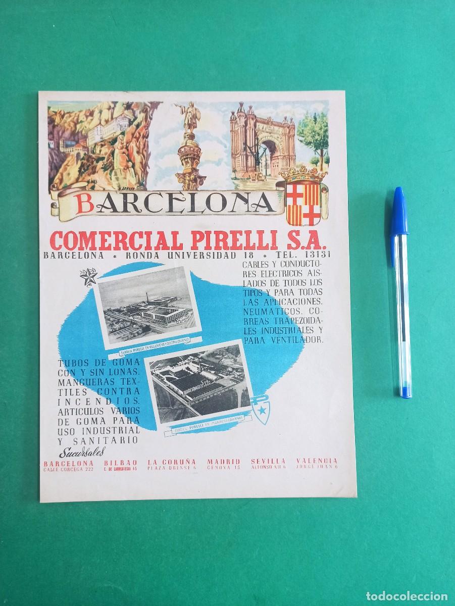 Tourismusbrosch&uuml;ren: Antiguo cartel tama&ntilde;o folio de Barcelona, con mapa de la provincia y publicidad variada. Turismo
