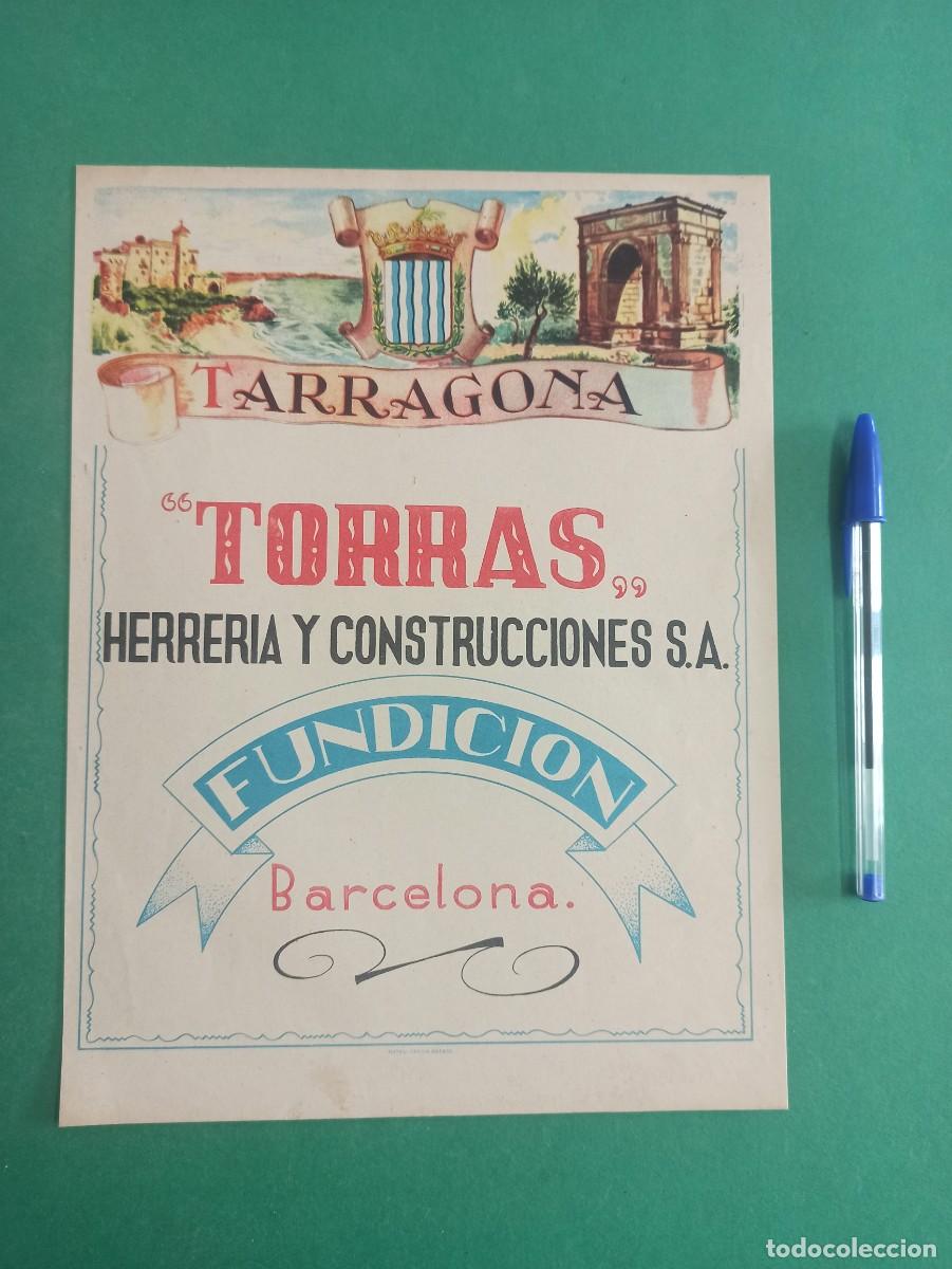 Tourismusbrosch&uuml;ren: Antiguo cartel tama&ntilde;o folio de Tarragona, con mapa de la provincia y publicidad variada. Turismo