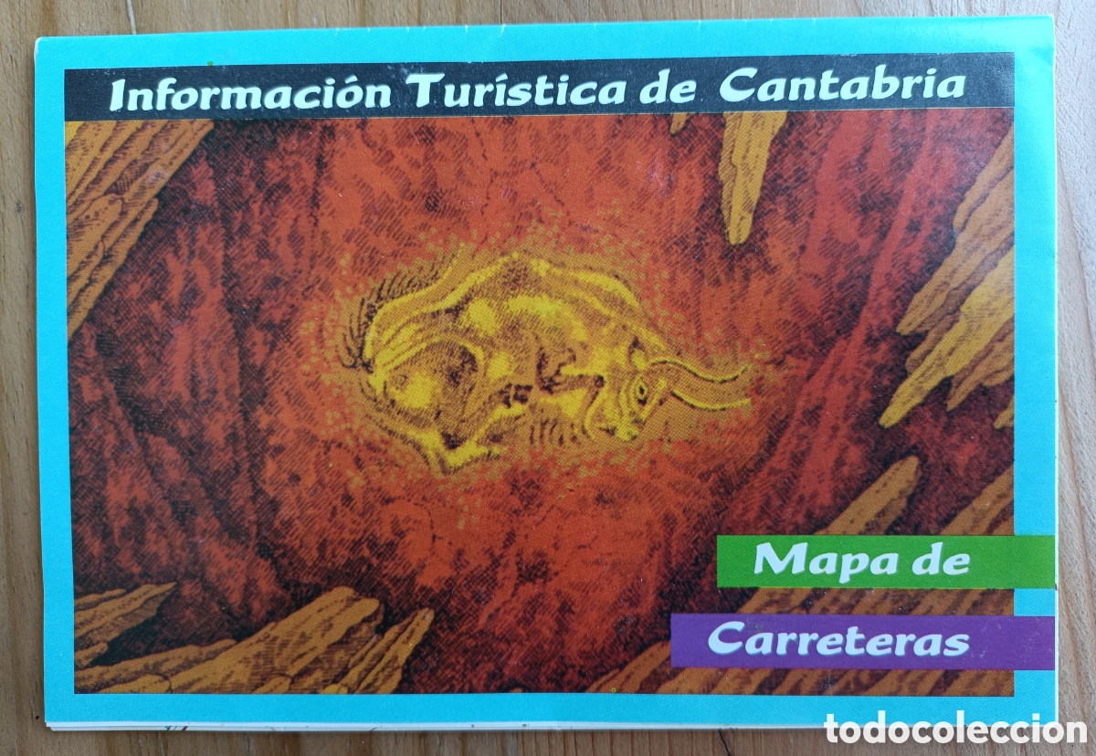 Brochures de tourisme: Antiguo folleto informaci&oacute;n tur&iacute;stica y mapa de carreteras de Cantabria, A&ntilde;o 1995