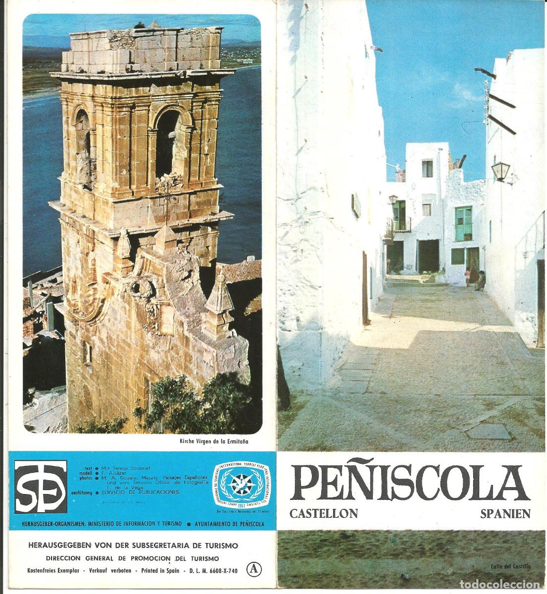 Brochures de tourisme: CENAS MEDIEVALES EN LA HOSTERIA DEL MAR, PE&Ntilde;ISCOLA (CASTELLON) - PLEGABLE, A&Ntilde;O 1981