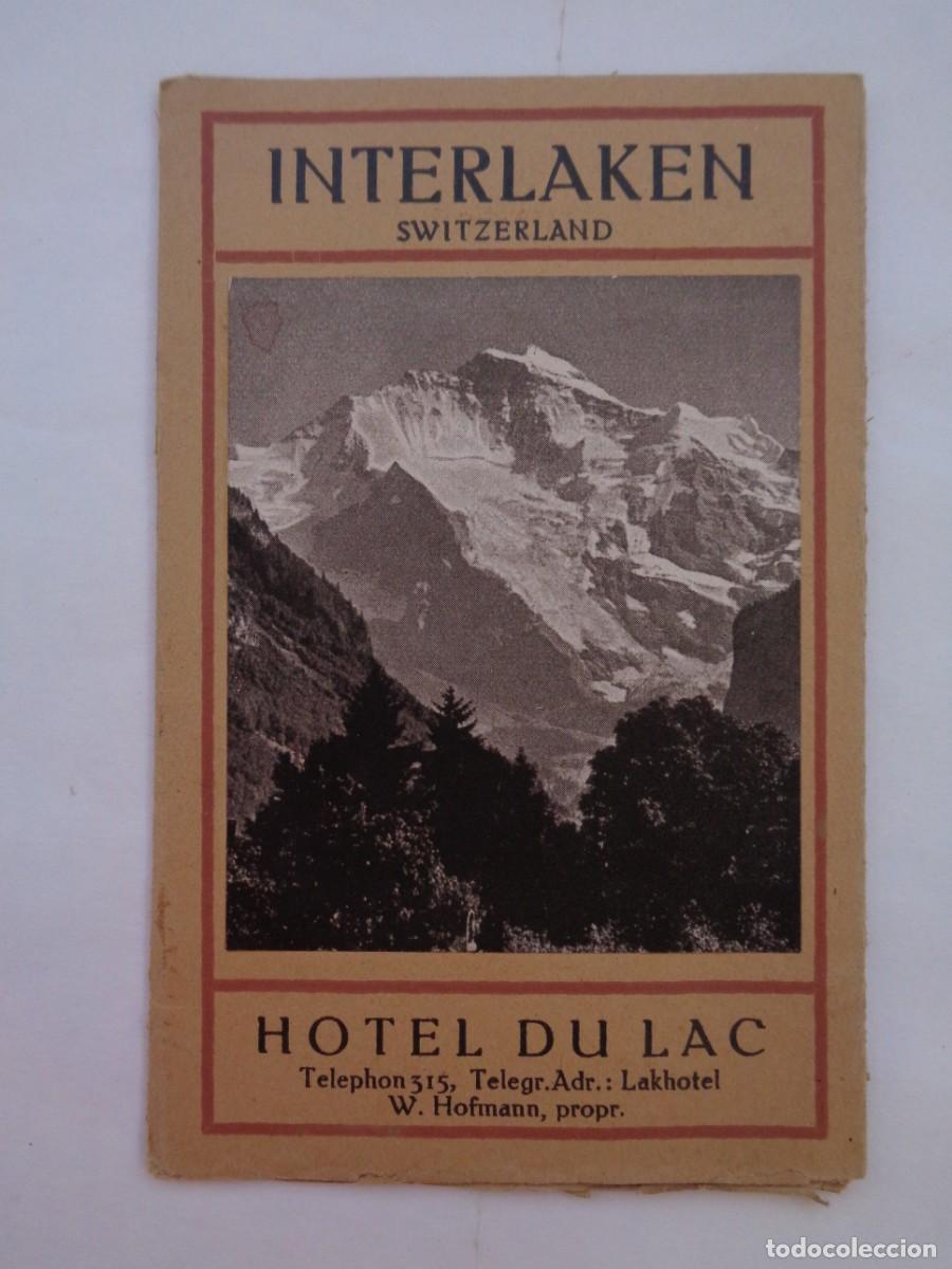 Brochures de tourisme: FOLLETO DEL HOTEL DU LAC , INTERLAKEN , SUIZA . PRINCIPIOS DE SIGLO . EN INGLES