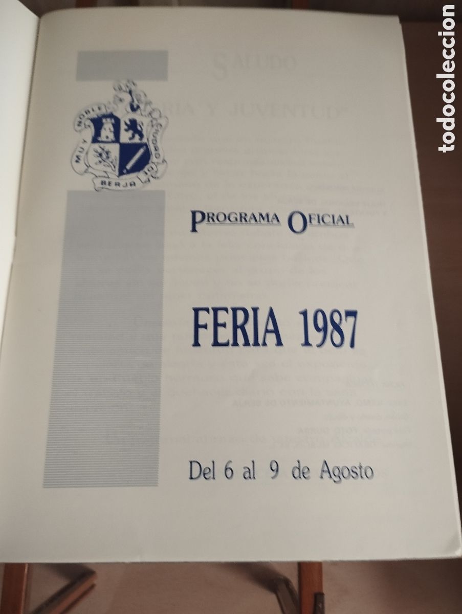 Folletos de turismo: PROGRAMA FERIA DE BERJA -ALMERIA 1987 - Foto 2