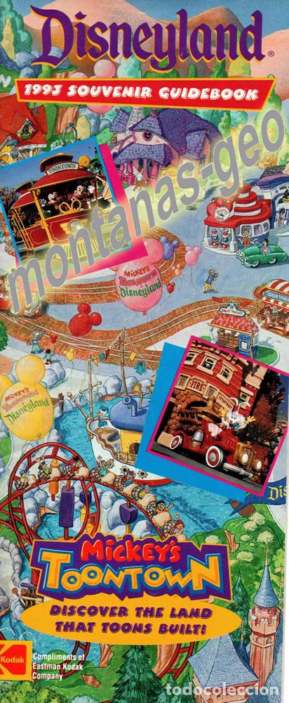 Travel Brochures: Gu&iacute;a original Disneyland Park 1993 &ndash; Souvenir Guidebook (35 p&aacute;ginas)