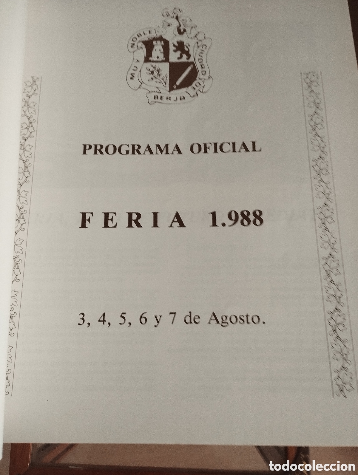 Folletos de turismo: PROGRAMA FERIA DE BERJA -ALMERIA 1988 - Foto 2