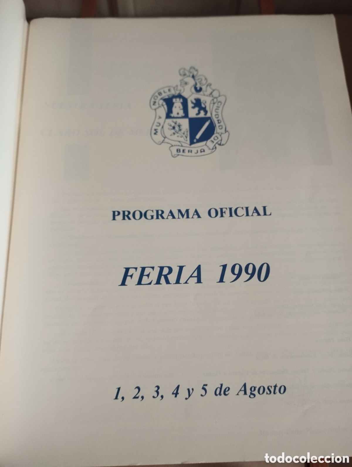 Folletos de turismo: PROGRAMA FERIA DE BERJA -ALMERIA 1990 - Foto 2