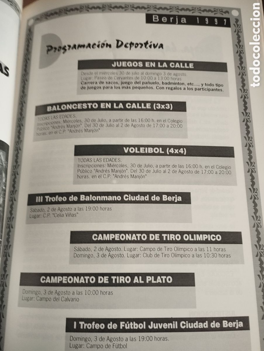 Folletos de turismo: PROGRAMA FERIA DE BERJA -ALMERIA 1997 - Foto 5