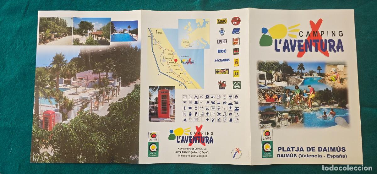 Brochures de tourisme: FOLLETO TRIPTICO CAMPING L'AVENTURA - PLAYA DE DAIMUZ (VALENCIA)