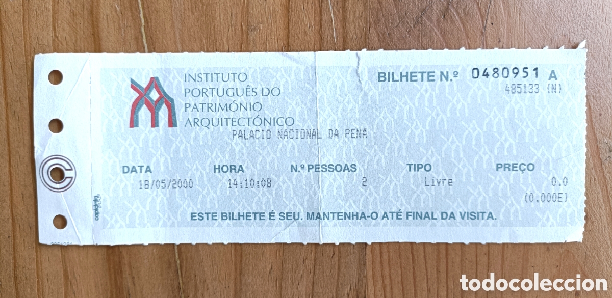 Travel Brochures: Antigua entrada Palacio Nacional da Pena, Sintra (Lisboa), A&ntilde;o 2000