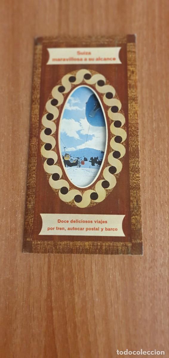 Travel Brochures: FOLLETO SUIZA, DOCE DELICIOSOSVIAJES POR TREN , AUTOCAR POSTAL Y BARCO Y LISTA DE PRECIOS