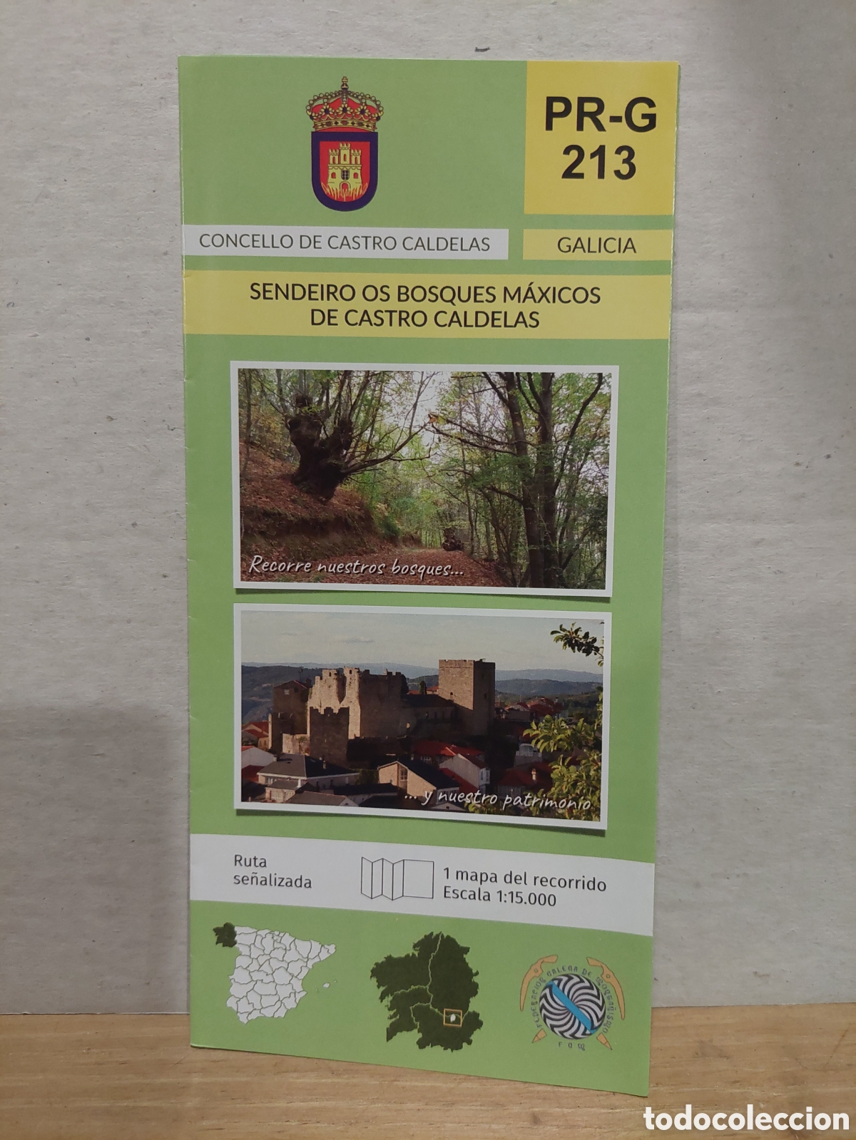 Folhetos de turismo: GALICIA SENDERISMO CASTRO CANDELAS OURENSE GALICIA MAPA