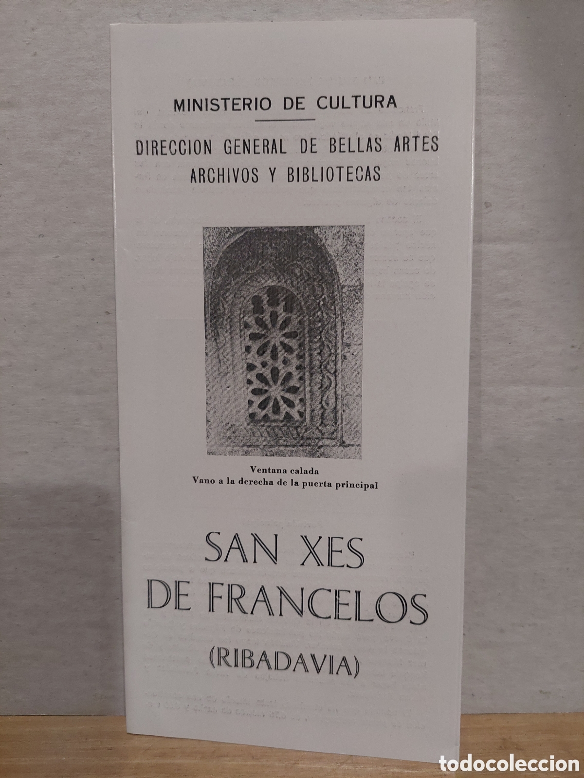 Folletos de turismo: 1983 ribadavia ourense san xes de francesas cultura