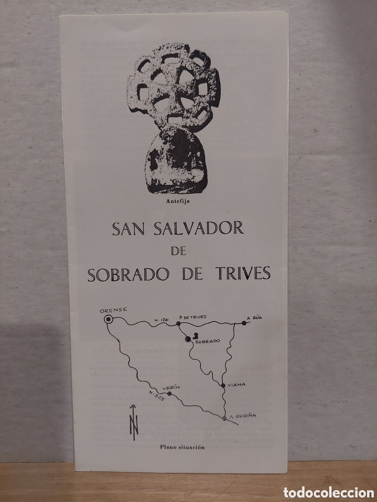 Folletos de turismo: 1982 ourense san Salvador de sobrado de trav&eacute;s plano