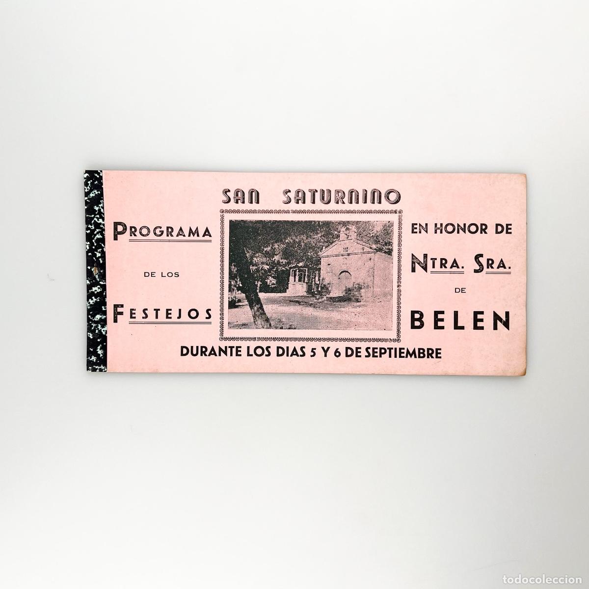 Brochures de tourisme: Programa de los Festejos San Saturnino a&ntilde;os 50