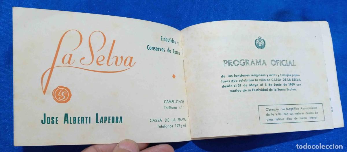 Folletos de turismo: FIESTA MAYOR CASS&Agrave; DE LA SELVA, 1969. - Foto 2