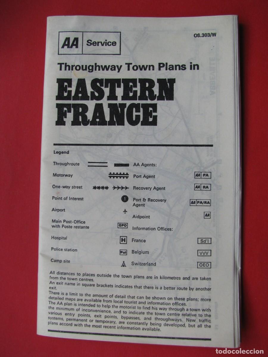 Folhetos de turismo: FOLLETO, MAPAS PLANOS DE VARIOS CIUDADES DE FRANCIA. 1972.
