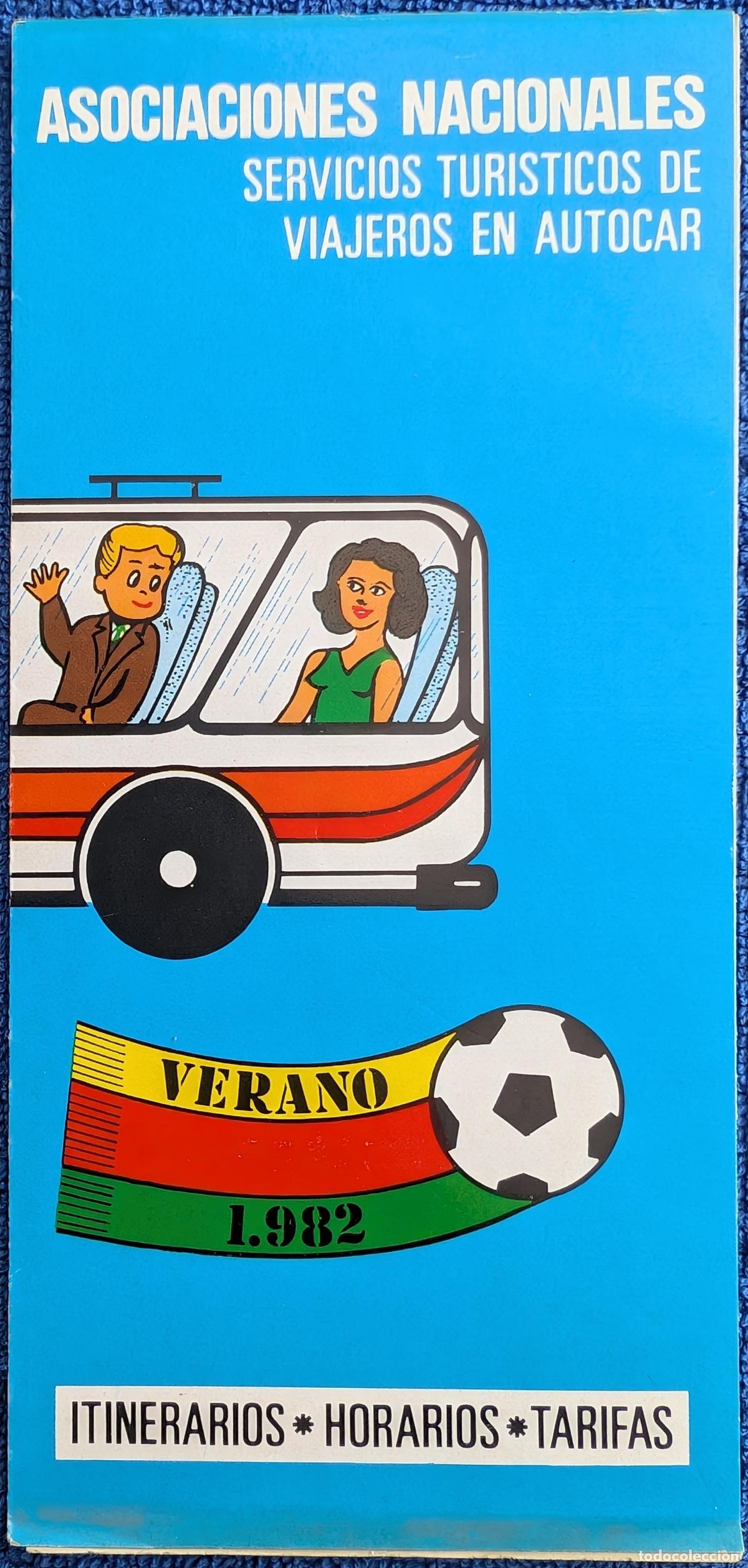 Brochures de tourisme: Itinerarios y Tarifas - Asociaciones Nacionales Servicios Tur&iacute;sticos de Viajeros de Autocar (1982)