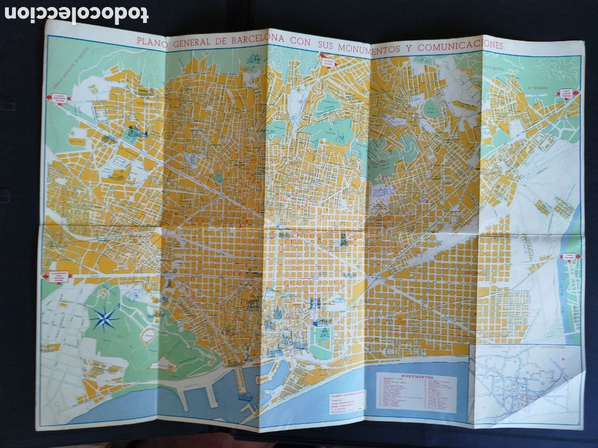 Brochures de tourisme: BARCELONA A LA VISTA. GUIA DE LA CIUDAD CON SUS MONUMENTOS Y TRANSPORTES URBANOS 1966